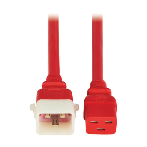 Tripp Lite series PDU Power Cords, C19 to P-Lock C20 - Heavy-Duty, 20A, 250V, 12 AWG, 6 ft. (1.8 m), Red, 6 Pack