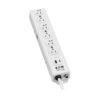 Tripp Lite series Safe-IT UL 1363 Medical-Grade Power Strip, 6 Hospital-Grade Outlets, USB Charging, Safety Covers, Antimicrobial, 2 ft. Cord