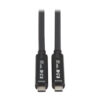 Tripp Lite series USB-C to USB-C Full-Function Fiber Active Optical Cable (AOC) - USB 3.2 Gen 2 (10 Gbps), 8K, HDR, 4:4:4, 60W PD Charging, M/M, Black, 10 m (33 ft.)