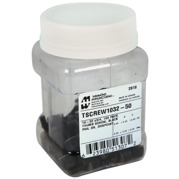 Hammond 50 Pkg 10-32 Thumb Screws