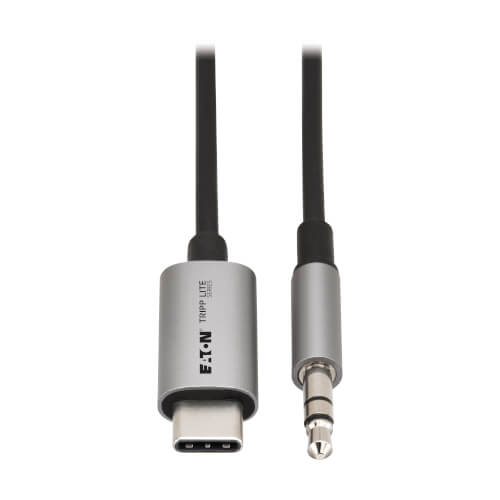 Tripp Lite series USB-C to 3.5 mm Headphone Jack Adapter Cable (M/M), 3 ft. (0.9 m)
