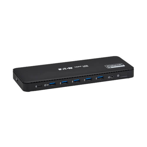 Tripp Lite series USB-C Universal Dock, Dual Display - 4K HDMI and DisplayPort, USB 3.2 Gen 1 Hub, GbE, 100W PD Charging