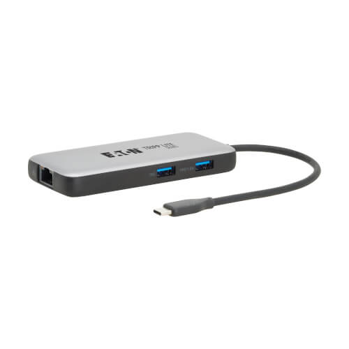 Tripp Lite series USB-C Multiport Adapter - 4K 60 Hz HDMI, USB 3.2 Gen 2 Hub Ports, GbE, 100W PD Charging, HDR, HDCP 2.2