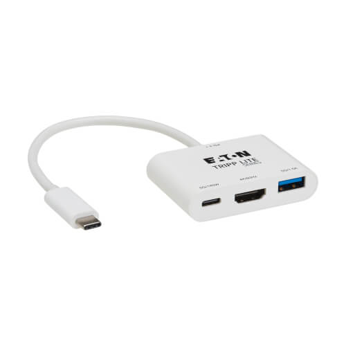 Product Image: U444-06N-H4U-C3 Tripp Lite series USB-C Multiport Adapter - 4K 60 Hz HDMI, USB-A and USB-C Hub Ports, USB 3.2 Gen 1, 140W PD Charging, HDR, HDCP 2.3