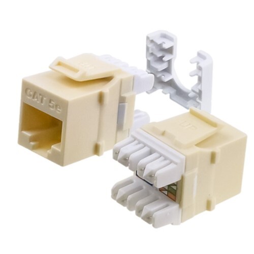 Wavenet Cat5e HDJ-Series UTP Keystone Jack, 110-Type, RJ45, T568A/B, Light Almond - HD-5EKSJLA Wavenet Cat5e HDJ-Series UTP Keystone Jack, 110-Type, RJ45, T568A/B, Light Almond - HD-5EKSJLA