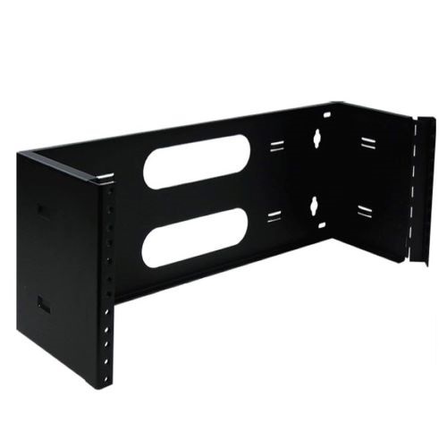 WALL MOUNT HINGED BRACKET, 4U, 6" DEEP W/ #12-24 HOLES AND SCREWS